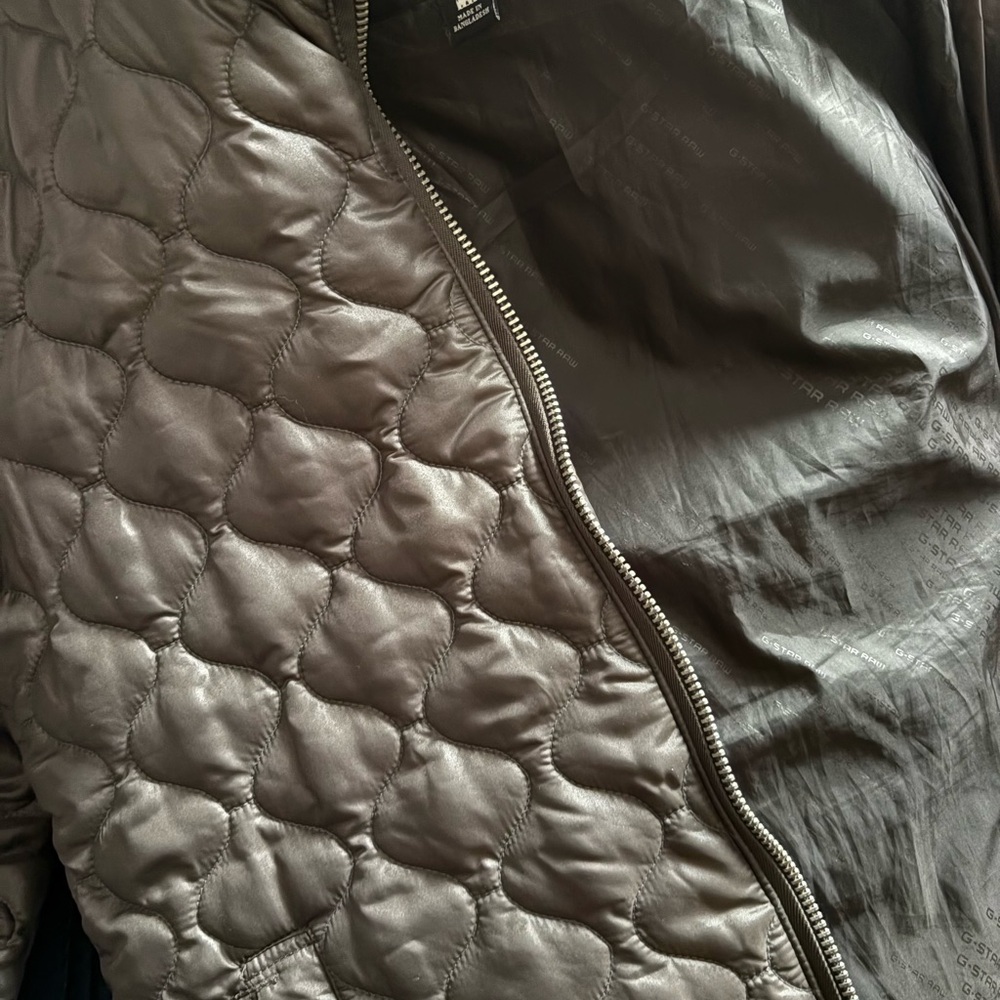 Men's Quilted Jacket G-STAR RAW BROWN LARGE Meefic